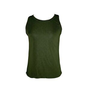 Sandro Paris Olive Green Sleeveless Stretch Basic Tank Top Size 2